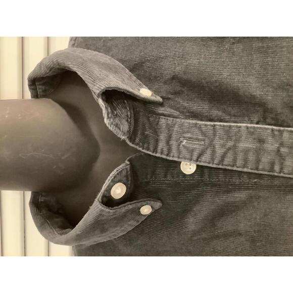 Everlane Classic Corduroy Men’s Button Up Shirt XL Graphite Grey Long Sleeve - Picture 2 of 6